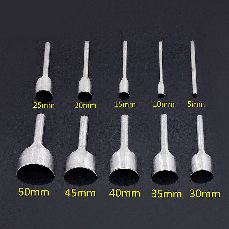 10pcs 5-50mm Leather Craft Tools Hollow Hole Steel Half Round Cutter Punch Set